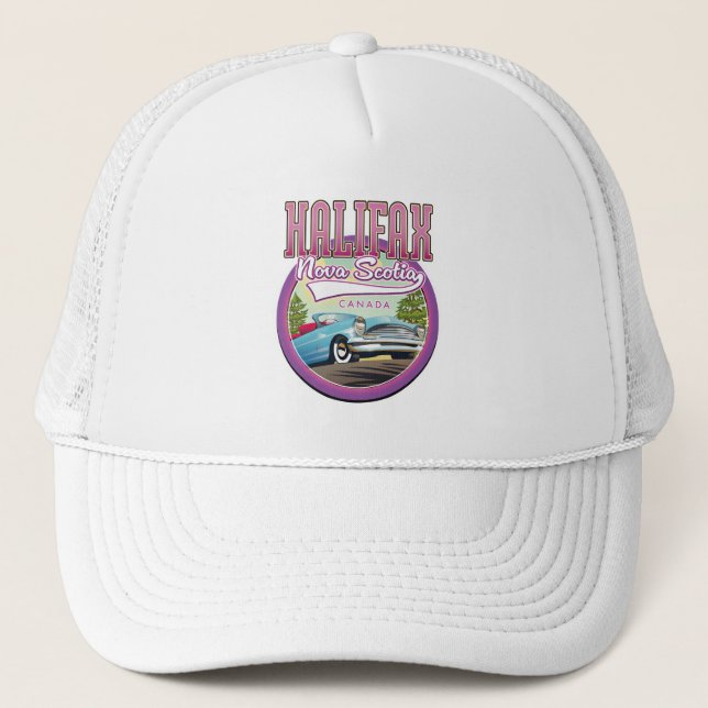 Halifax Nova Scotia travel logo  Trucker Hat (Front)