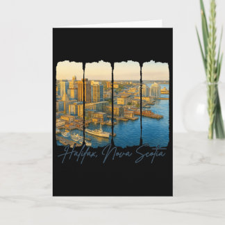 Halifax Nova Scotia Travel Trip Brushstroke Halifa Card