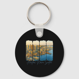 Halifax Nova Scotia Travel Trip Brushstroke Halifa Key Ring