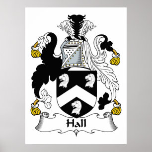 Hall Family Crest Poster