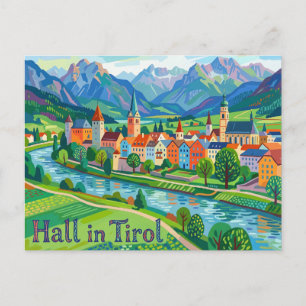 Hall in Tirol Austria Postcard