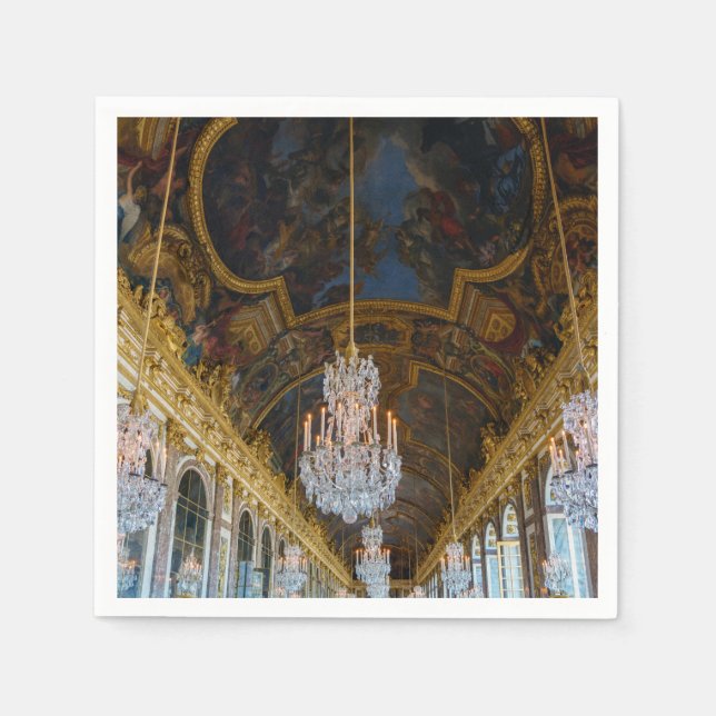 Hall of Mirrors in the Chateau de Versailles Napkin (Front)