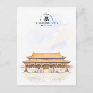 Hall of Supreme Harmony, Forbidden City, Travel Postcard