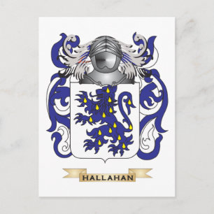 Hallahan Coat of Arms (Family Crest) Postcard