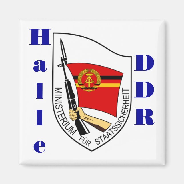 Halle, East Germany Stasi Magnet DDR GDR (Front)