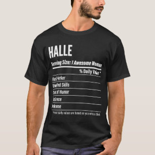 Halle  Nutritional Facts Serving Size Calories T-Shirt