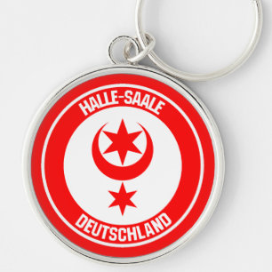 Halle (Saale) Round Emblem Key Ring
