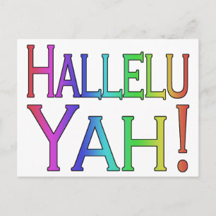 Hallelu Yah! (rainbow) Postcard