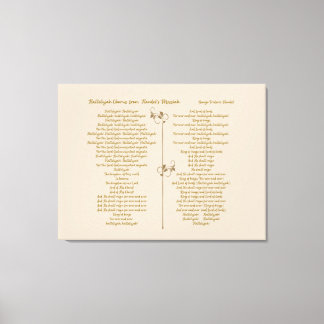 Hallelujah Chorus Handel's Messiah brown text Canvas Print
