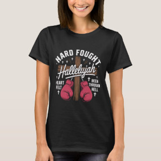 Hallelujah Christian Boxing Gloves Cross Heartfelt T-Shirt