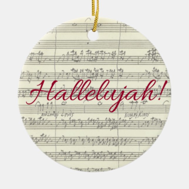Hallelujah Christmas Ornament (Front)