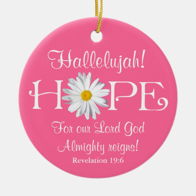 Hallelujah! Lord God reigns! Christmas Ornament (Front)