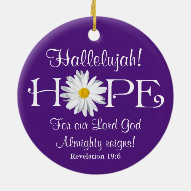Hallelujah! Lord God reigns! Ornament (Back)