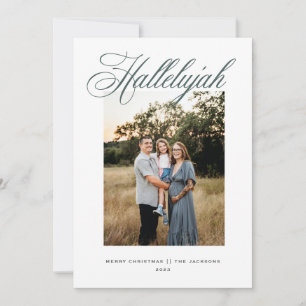 Hallelujah Religious Christmas  Holiday Card