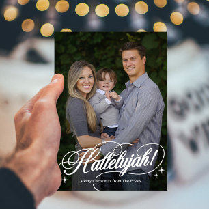 Hallelujah Religious Christmas Photo Card