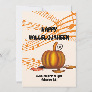 HALLELUJAHEEN   Christian   Halloween Holiday Card