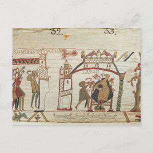 Halley's Comet and Harold Receiving Bad News Postcard