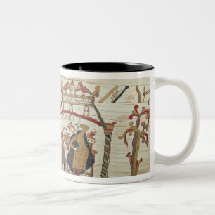 Halley's Comet and Harold Receiving Bad News Two-Tone Coffee Mug