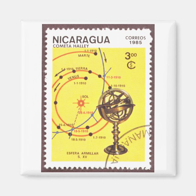 Halleys Comet Inner Planets Magnet (Front)