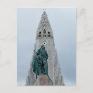 Hallgrimskirkja Church, Reykjavik, Iceland. Postcard