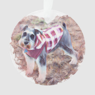 Hallie's Ornament, Mini Schauzer Ornament