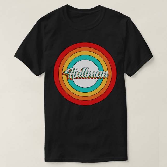 Hallman Name Shirt Vintage Hallman Circle (Design Front)