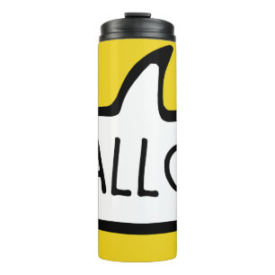 HALLO! German Greeting, Hello Speech Bubble Thermal Tumbler