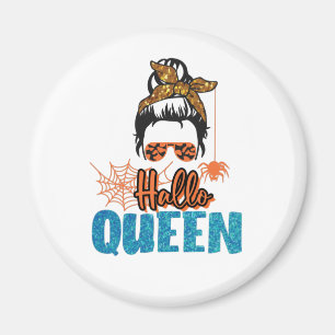 Hallo Queen – Messy Bun Woman with Spider Magnet
