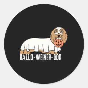Hallo-Weiner-Dog Dachshund Halloween Dog Premium Classic Round Sticker