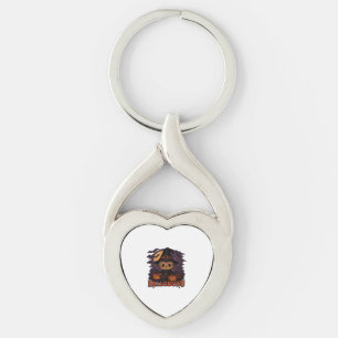 Hallobubu Halloween Cute & Spooky Witch Cat T-Shir Key Ring