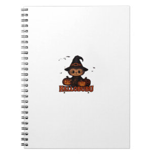 Hallobubu Halloween Cute & Spooky Witch Cat T-Shir Notebook