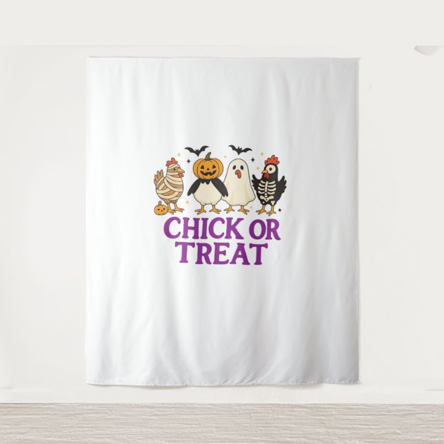 Hallobubu Halloween Cute & Spooky Witch Cat T-Shir Tapestry (Front)