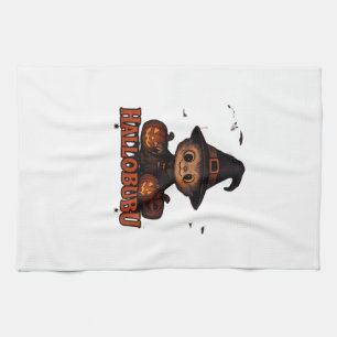 Hallobubu Halloween Cute & Spooky Witch Cat T-Shir Tea Towel