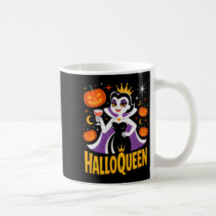 Halloqueen Retro Vamre Queen Halloween Pumpkins Ba Coffee Mug