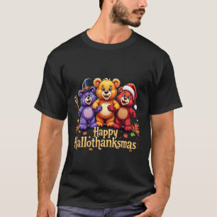 Hallothanksmas Bears Tee Halloween Thanksgiving Ch