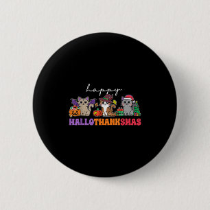 Hallothanksmas Cats _ Uni-adults, Uni-kids, Black, 6 Cm Round Badge