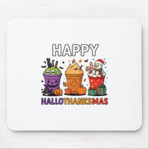 Hallothanksmas Funny Halloween Thanksgiving Christ Mouse Pad