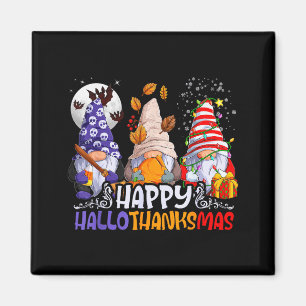 Hallothanksmas Gnomes Halloween Thanksgiving Chris Magnet