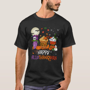 Hallothanksmas Halloween Thanksgiving Christmas Co T-Shirt
