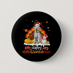 HalloThanksMas Halloween Thanksgiving Christmas Da 6 Cm Round Badge