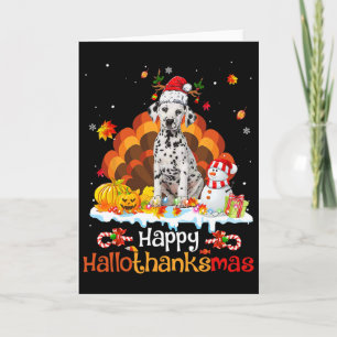 Hallothanksmas Halloween Thanksgiving Christmas Da Card