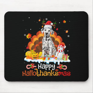 HalloThanksMas Halloween Thanksgiving Christmas Da Mouse Pad