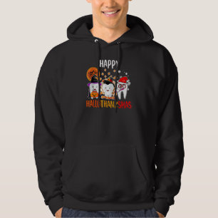 Hallothanksmas Halloween Thanksgiving Christmas De Hoodie