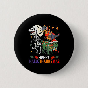 Hallothanksmas Halloween Thanksgiving Christmas Di 6 Cm Round Badge