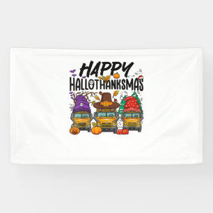 HalloThanksMas Halloween Thanksgiving Christmas Sc Banner
