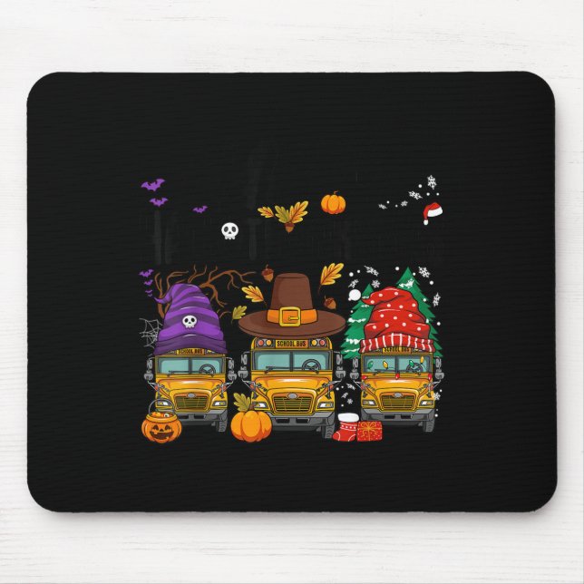 Hallothanksmas Halloween Thanksgiving Christmas Sc Mouse Pad (Front)