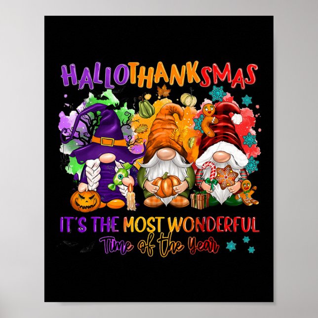 Hallothanksmas It's The Most Wonderful Time Of The Poster (Front)