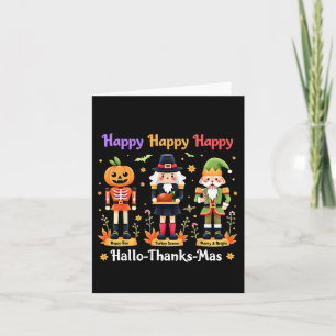 Hallothanksmas Nutcracker Squad Holiday Christmas Card