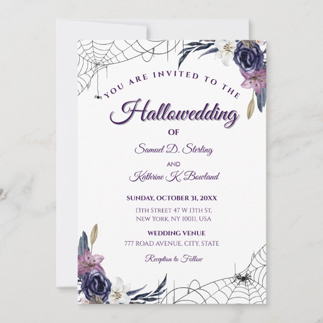 Hallowedding   invitation (Front)