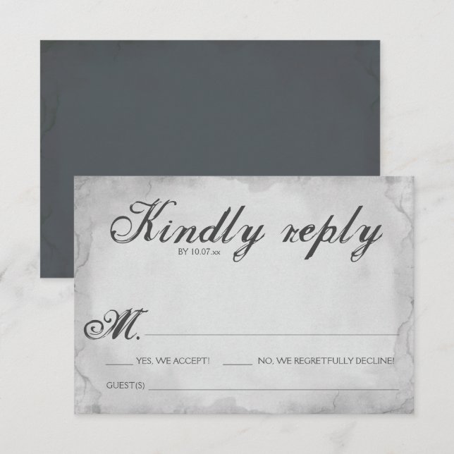 Hallowedding RSVP Card (Front/Back)
